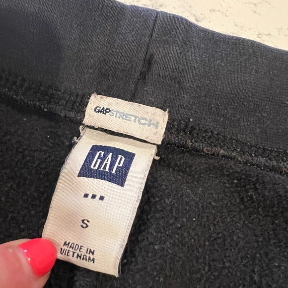 GAP Comfy Black Flare Sweatpants Yoga Pants with Drawstring Waist Size Small - Picture 4 of 9